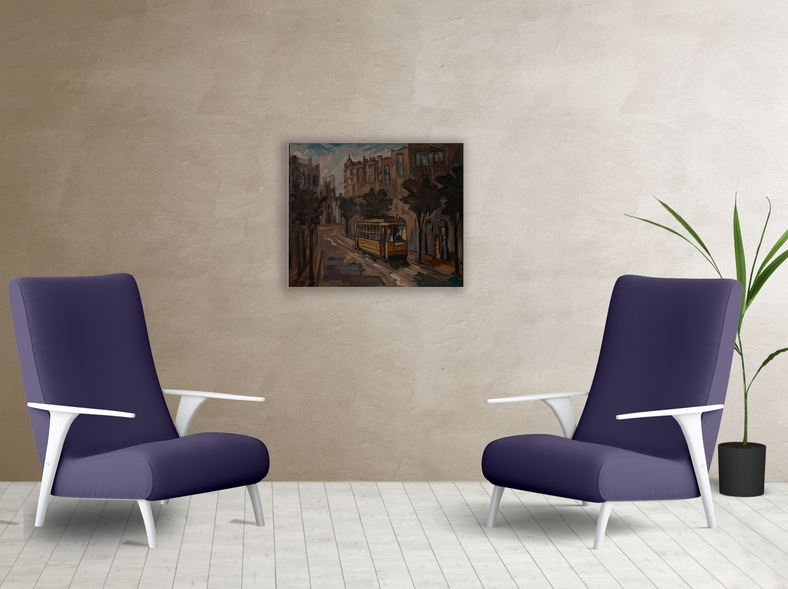 Living cuadro Buenos Aires 3 con marco